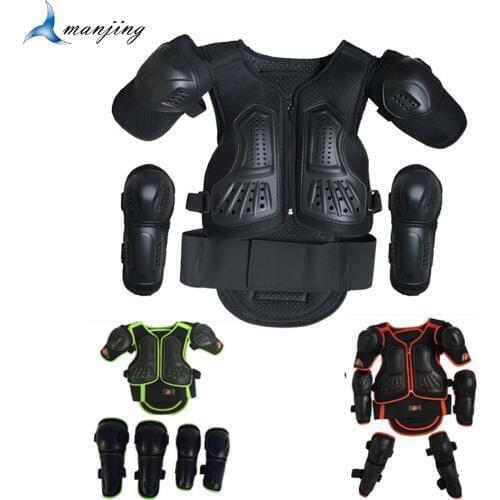 3-15 years Child Youth Kids Full Body Protect armor Motocross Skating Skiing Cycling Chest Spine Guard BMX ATV knee elbow guard