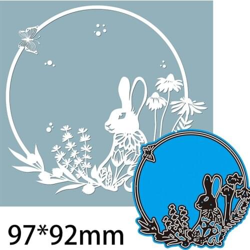 ZENRA Rabbit Steel Metal Cutting Dies Stencils For Card Making Decorative Embossing Paper Cards Scrapbook DIY Knife Mould