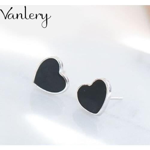 New Arrivals Korean Style Black Love Heart Earrings For Women Lady Bridal Earrings Girls Gifts Pendientes Brincos 2021