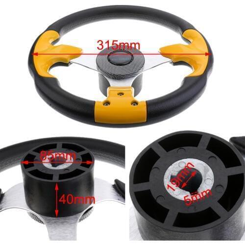 315mm Boat Steering Wheel Non-directional 3 Spoke 3/4" Tapered Shaft For Marine Vessels Yacht Speedboat Boat Accessories Marine