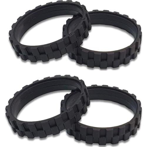 Tires for IROBOT ROOMBA Wheels Series 500, 600, 700, 800 and 900, Anti-Slip, Great Adhesion and Easy Assembly 4 Pack