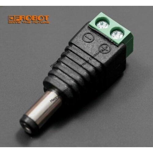 5Pcs/Lot 5Pack DFRobot DC/DC2.1 Barrel Jack Power Adapter - Male, Support / For Connection 9V battery or AA battery case etc