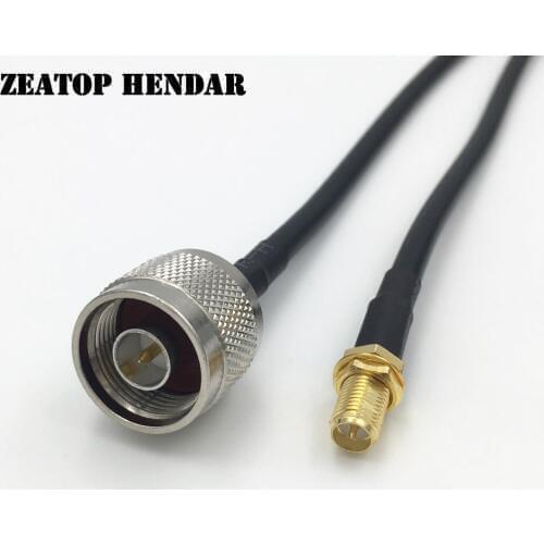 5Pcs N Type Male Jack to RP SMA Female Plug RG58 / LMR195 RF Cable Coaxial Pigtail Wire Connector 20CM 30CM 50CM 1M 2M 3M 5M