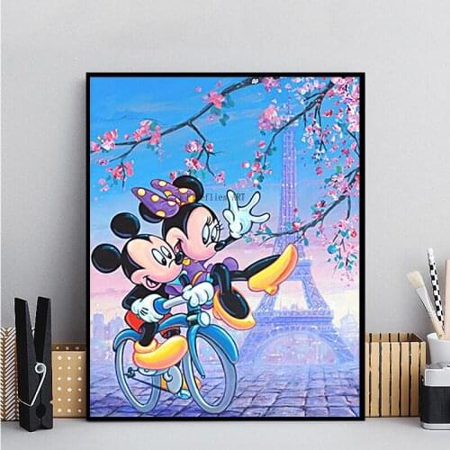 Disney 5D Diamond Painting Cartoon Mickey Mouse Square/Round Embroidery Cross Stitch Kits Painting Mosaic DIY Home Decor Gift