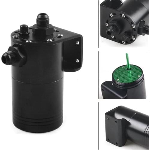 600ML Aluminum Baffled Car Oil Catch Can Tank Separator Reservoir Oil Catch Tank With AN10 Adapters