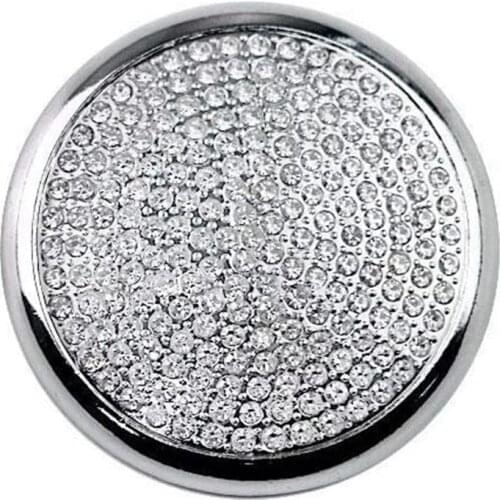 Center Control Multimedia Button Bling Crystal Emblem Cover for Mercedes-Benz C Class C300 E Class E300 Accessories