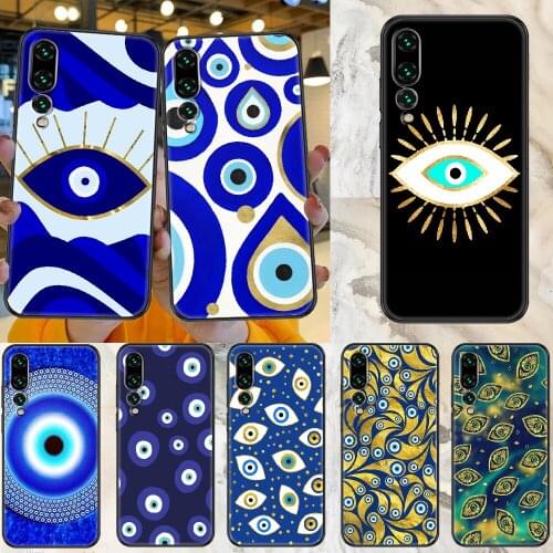 Nazar Boncuğu Evil eye Phone case For Huawei Honor 6 7 8 9 10 10i 20 A C X Lite Pro Play black 3D waterproof pretty prime luxury