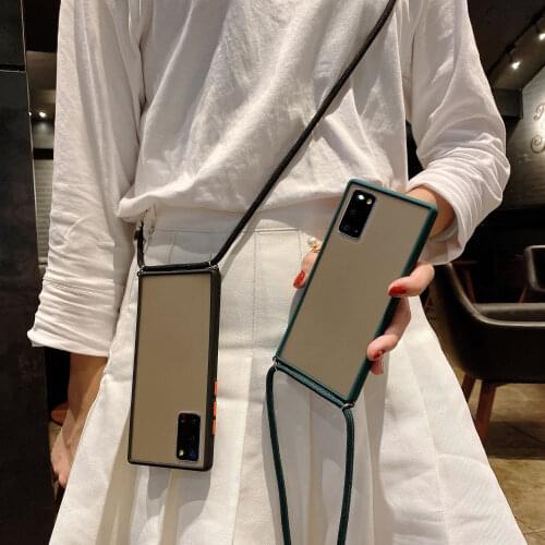 Strap Cord Coque Chain Phone Cover For OPPO F15 A91 Realme X2 Pro Reno 4 Pro ACE 2 3 2F 2Z Z Case Necklace Lanyard Rope Fundas