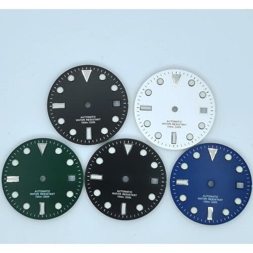 Watch Parts 28.5MM Dial Blue Luminous Fit Miyota8215 ETA2836 Mingzhu2813 Automatic Movement