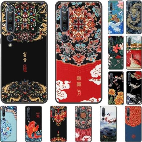 For Xiaomi Mi 10 pro 5G Case 3D Relief Silicone Phone Cover For Xiaomi Mi 10 lite Case Soft TPU Coque For Xiaomi Mi10 Case Funda