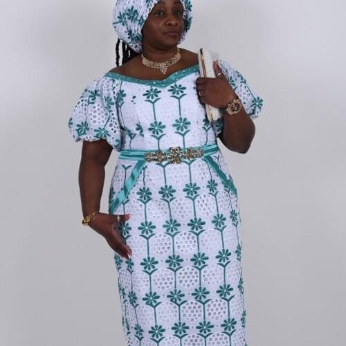 Punch Cotton Nigerian African Dry Lace Fabric Embroiderey Swiss Voile Lace In Switzerland High Quality Garment Material SewA1774