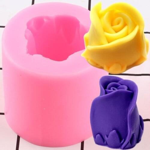 Rose Flower Silicone Mold 3D Craft Candle Soap Resin Clay Molds Fondant Cake Decorating Tools Candy Chocolate Gumpaste Mould