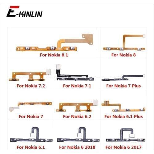 Switch Power ON OFF Button Flex Cable Ribbon For Nokia 7 6.1 Plus 8 8.1 7.1 7.2 6.2 6 2017 2018 Mute Silence Volume Key