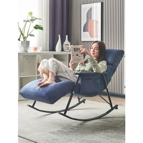 Rocking chair home balcony leisure rocking chair adult net red style Nordic modern living room lazy sofa light luxury recliner