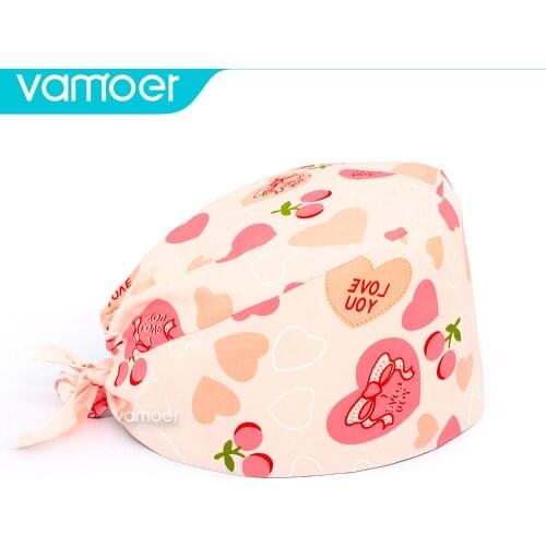 Nurse medical work hat Soft Hat Printing Nurse Sweat-absorbing Head Wrap Durable Towel Surgical Pure Cotton Cap nursing hats