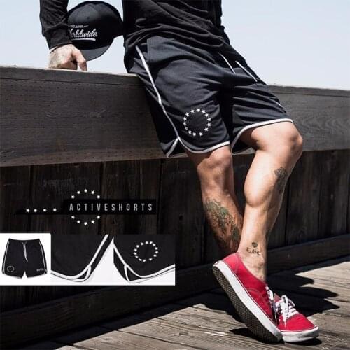 2021Summer Mens Brand Jogger Sporting Shorts Slimming Men Black Bodybuilding Short Pants Male Fitness Gyms Shorts for workout