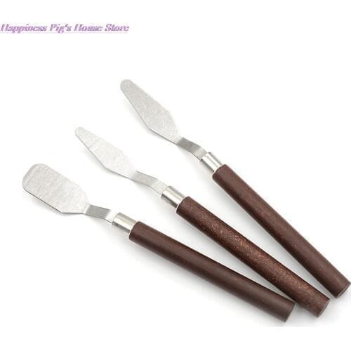 11.11Sale 3pcs 16cm Professional Stainless Steel Artist Painting Palette Knife Kit Spatula Paint Art Craft Clay Tools