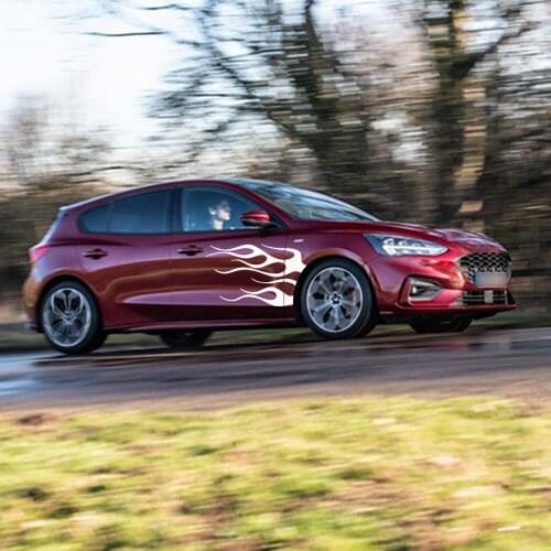 Car Decals Side Body Fire Stripe Graphic Vinyl Sticker Car Sticker Fit for Ford Focus 2012 2013 2014 2015 2016 2017 2018 2019