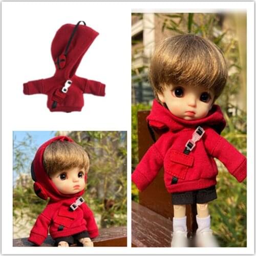 Ob11 Headphone Sweater 1/12Doll Hooded Top Clothes (Fit BJD12, GSC,Cu-Poche,P9, Molly)
