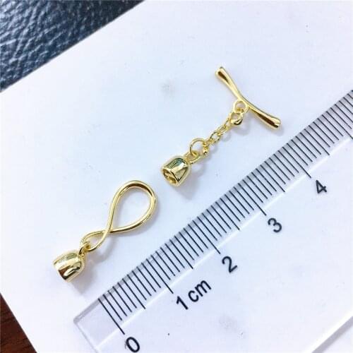 Wholesale DIY Natural Stones Beads Jewelry Making Accessories Silver/Gold Metal Connector Clasps Findings