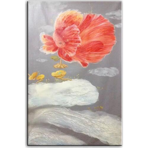 Original oil painting Dancing goldfish painter original paintings decoration painting Custom-made oil painting 16110704