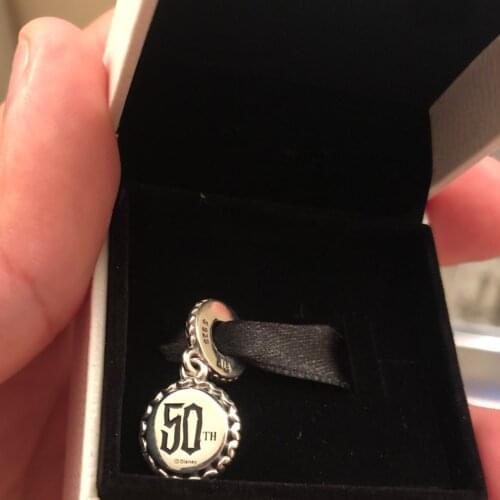 Sterling Silver Disne Land Retirement 50th Anniversary Edition The Haunted Mansion Pendant Charm Free Shipping