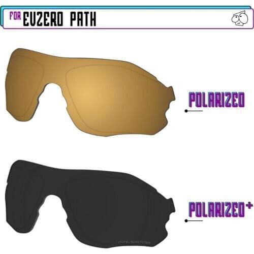 EZReplace Polarized Replacement Lenses for - Oakley EVZero Path Sunglasses - BlackPPlus-GunmetalP