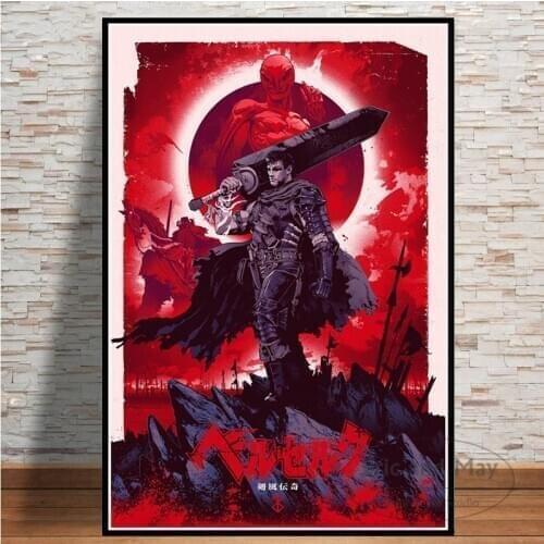 Berserk Japan Anime Posters And Prints Canvas Painting Pictures On The Wall Vintage Art Decorative Home Decor Cuadro Decorativo