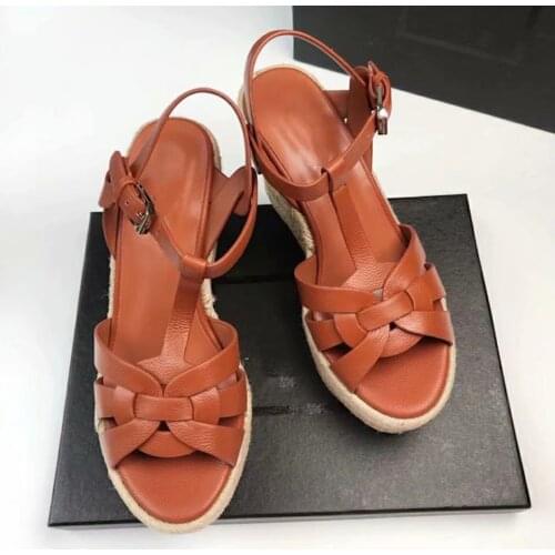 Summer Wedges Sandals for Women Platform Shoes Thick High Heel Sandals Ankle Strap Chaussures Femme Platform Sandalias 2021