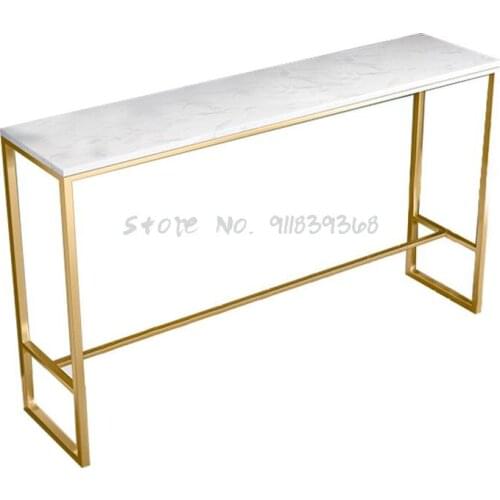 Marble Bar Table By Window Small Bar Table Outdoor Balcony Milk Tea Shop High Foot Table By Wall