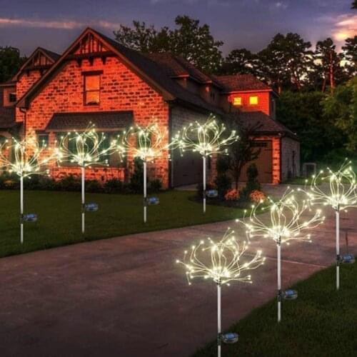 LED Solar Outdoor String Lights Holiday Decorative Warm White Multicolor RGB Garden Light Waterproof LED Lantern for Holiday