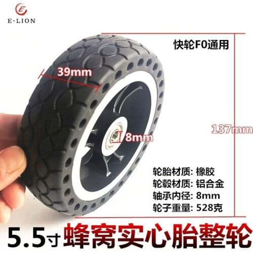 5 Inch Electric Tire Fo Fast Wheel Electric Scooter Tire 5.5x2 Honeycomb Tire 6x2 Hollow Solid Tire Refitted Rear Wheel