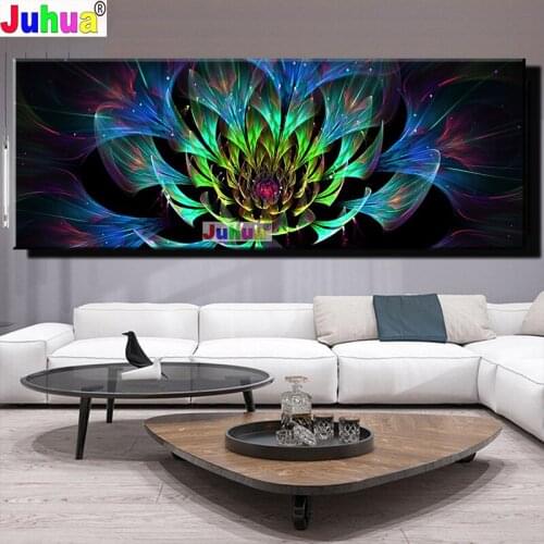 Large size 5d diy diamond painting Abstract Peacock Flower full mosaic square round embroidery needlework Home decor