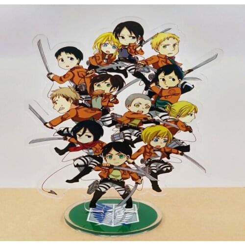 Anime Attack on Titan Acrylic Stand Figure Levi Ackerman Armin Eren Desktop Decoration Collection Model Toy Gifts