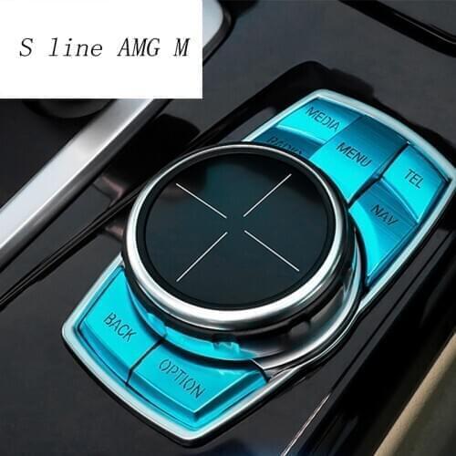 Car Styling Multimedia Buttons Cover Sticker Knob Frame Decoration For bmw f30 f10 f20 f25 f07 x1 x3 x5 x6 1/2/3/4/5/6/7 Series