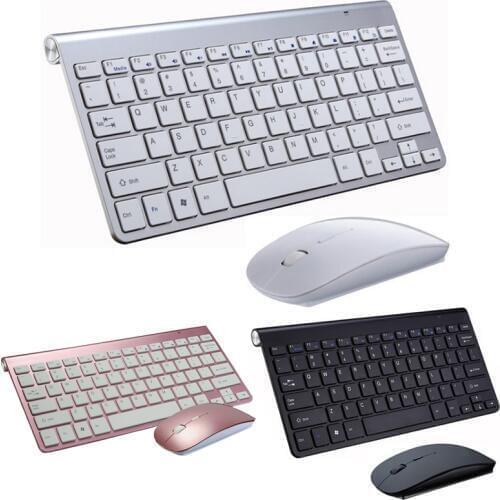 Xukinroy 2.4G Wireless Keyboard and Mouse Mini Multimedia Keyboard Mouse Combo Set For Notebook Laptop Mac Desktop PC TV Office