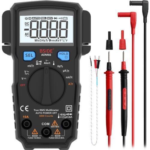 BSIDE Digital Multimeter Voltmeter True RMS Auto Range Voltage Capacitance Temperature NCV Hz Ohm test Ammeter profesional Tool