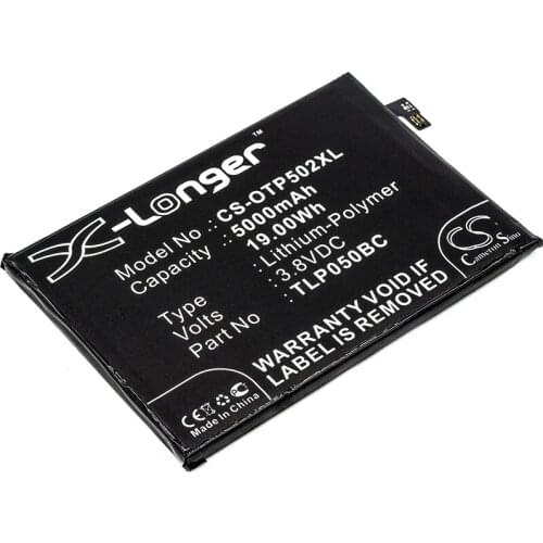 CS 5000mAh/19.00Wh battery for Alcatel 5023F,One Touch Pixi 4 Plus Power Du CAC5000006CC, TLP050BC