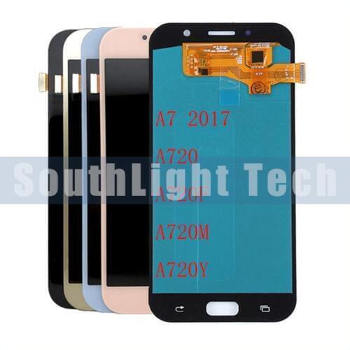 Grade AAA+++ For Samsung Galaxy A7 2017 A720 A720F A720M A720Y Super AMOLED LCD Display Touch Screen Digitizer Assembly