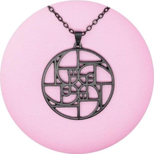 Elfin Fibonacci spiral in a circle - Golden spiral - golden ratio - geometry gift - science pendant necklace graducation gift