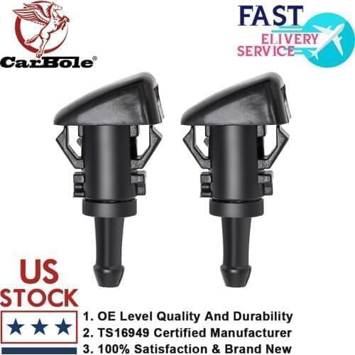 Carbole 2x Good Wear Resistance Windshield Washer Fluid Spray Nozzle For Dodge Charger Ram 1500 2500 5113049AA 2005-2013