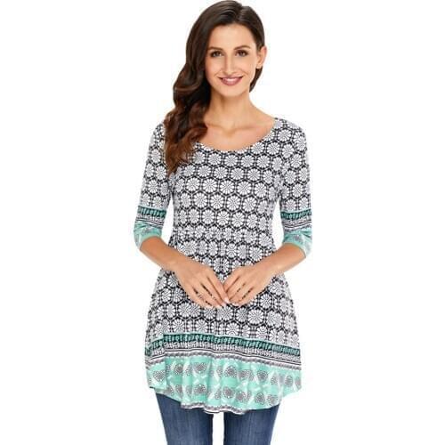 Harajuku tshirt Bohemia t shirt women O-neck Print tops Summer Half Sleeve t-shirt office ladies korean clothes plus size blusas