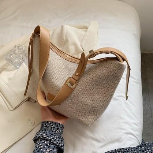 Canvas Womens Underarm Shoulder Bag 2021 Summer Brand Designer Handbag and Purses Female Crossbody Bag Travel Shopper Tote