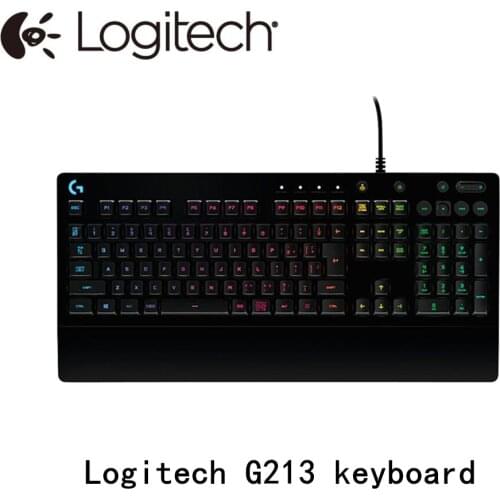 Logitech G213 PRODIGY RGB Gaming Keyboard for Laptop PC Gaming Overwatch PUBG Gamer Keyboard Like Mechanical Keyboard