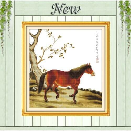 Little horse home decor painting animal Counted Printed on canvas DMC 14CT 11CT DIY Cross Stitch Needlework Kits Embroidery Sets