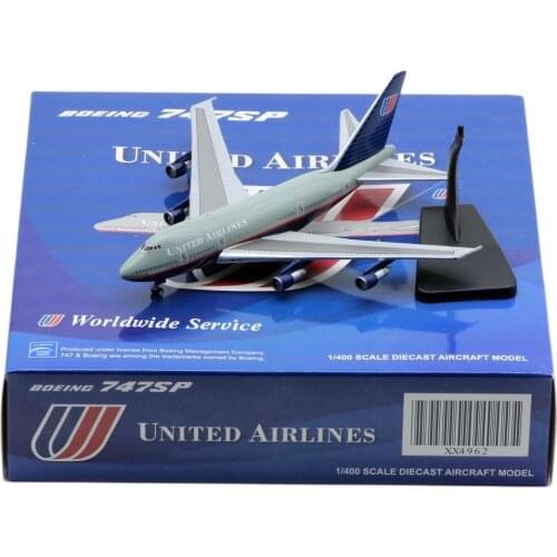 1:400 Alloy Collectible Plane United Airlines XX4962 JC Wings Boeing B747SP Diecast Aircarft JET Model Reg#N145UA With Stand
