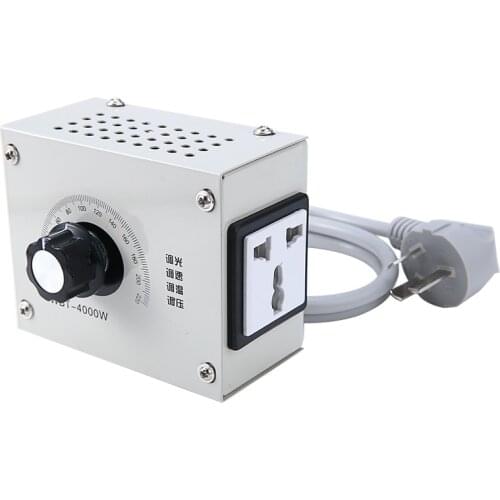 New 220V AC Motor Speed Controller 4000W Variable Voltage Controller Control For Fan Speed Motor Dimmer 107x56x84mm