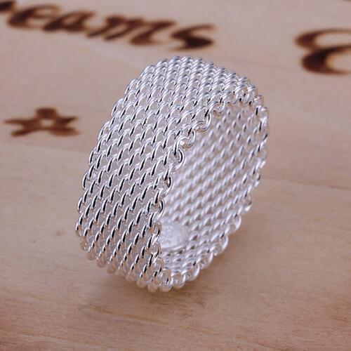 The best gift wedding nice fashion exquisite silver lovely mesh cute women ring silver color classic models silver jewelry R040