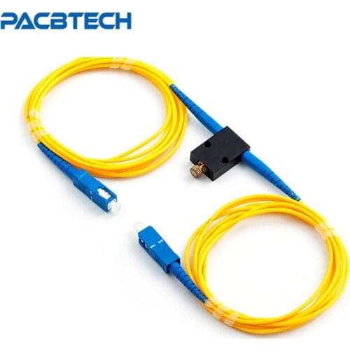 Mechanical Variable Adjustable Optical Singlemode 1260-1650nm SC/UPC Fiber Attenuator 0-60dB