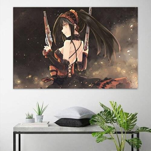 Canvas Modular Kurumi Tokisaki Poster Home Decor Female Shooter Painting Japan Anime Figure Printed Living Room Picture Wall Art